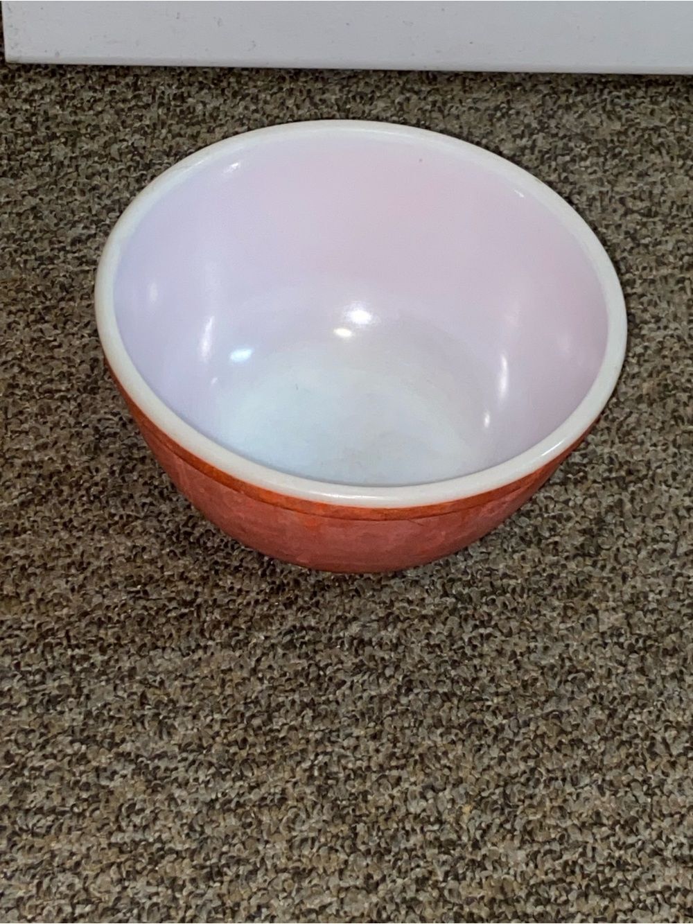 Pyrex Vintage-Style Coral Mixing Bowl with White Interior